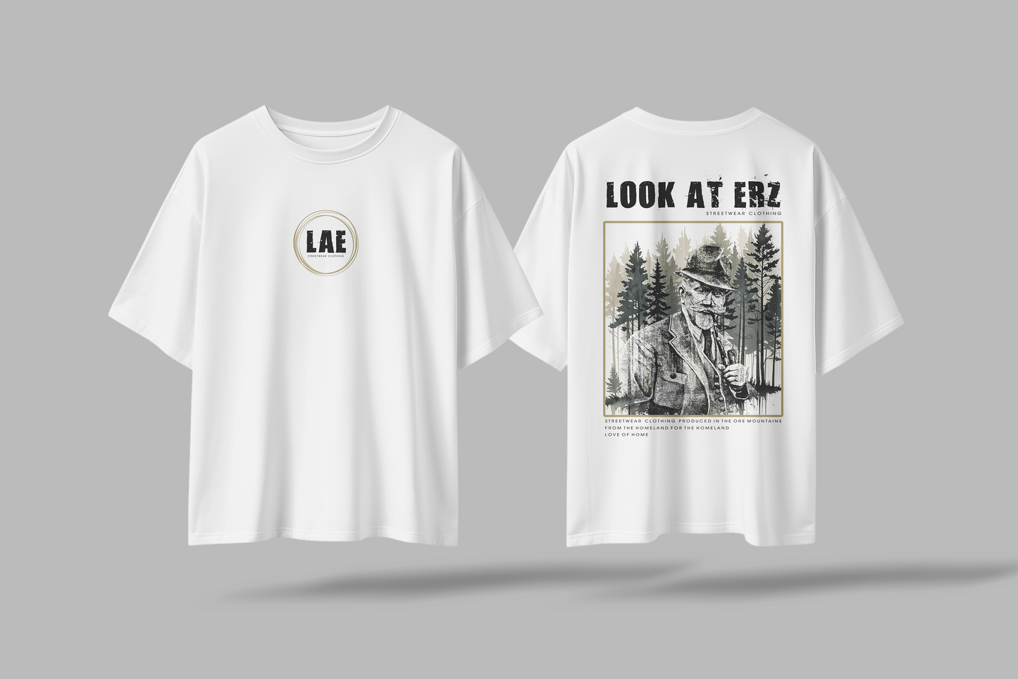 LAE OVERSIZE T - SHIRT WALD WEIß