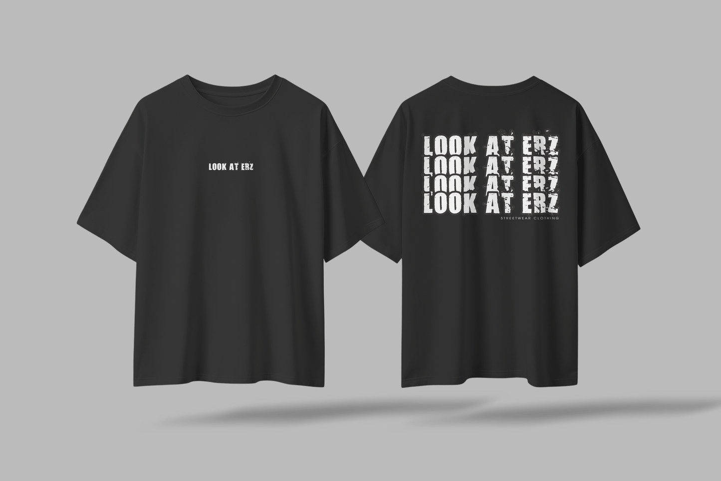 LAE OVERSIZE T - SHIRT SCHRIFTZUG SCHWARZ